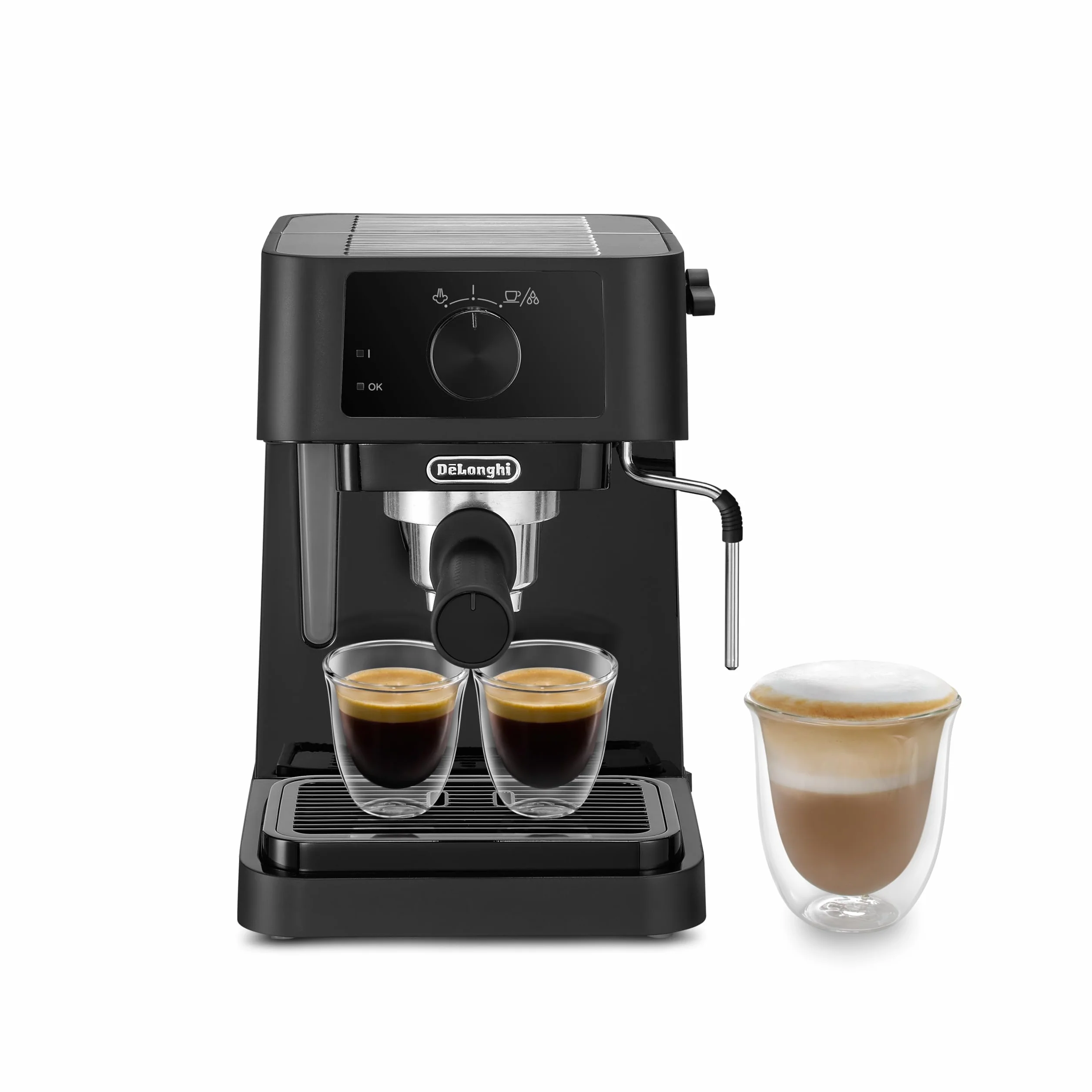 De'Longhi Stilosa EC230.BK, Machine à Expresso avec Bar Barista, Cafetière et Machine à Cappuccino, Noir, 1100 W