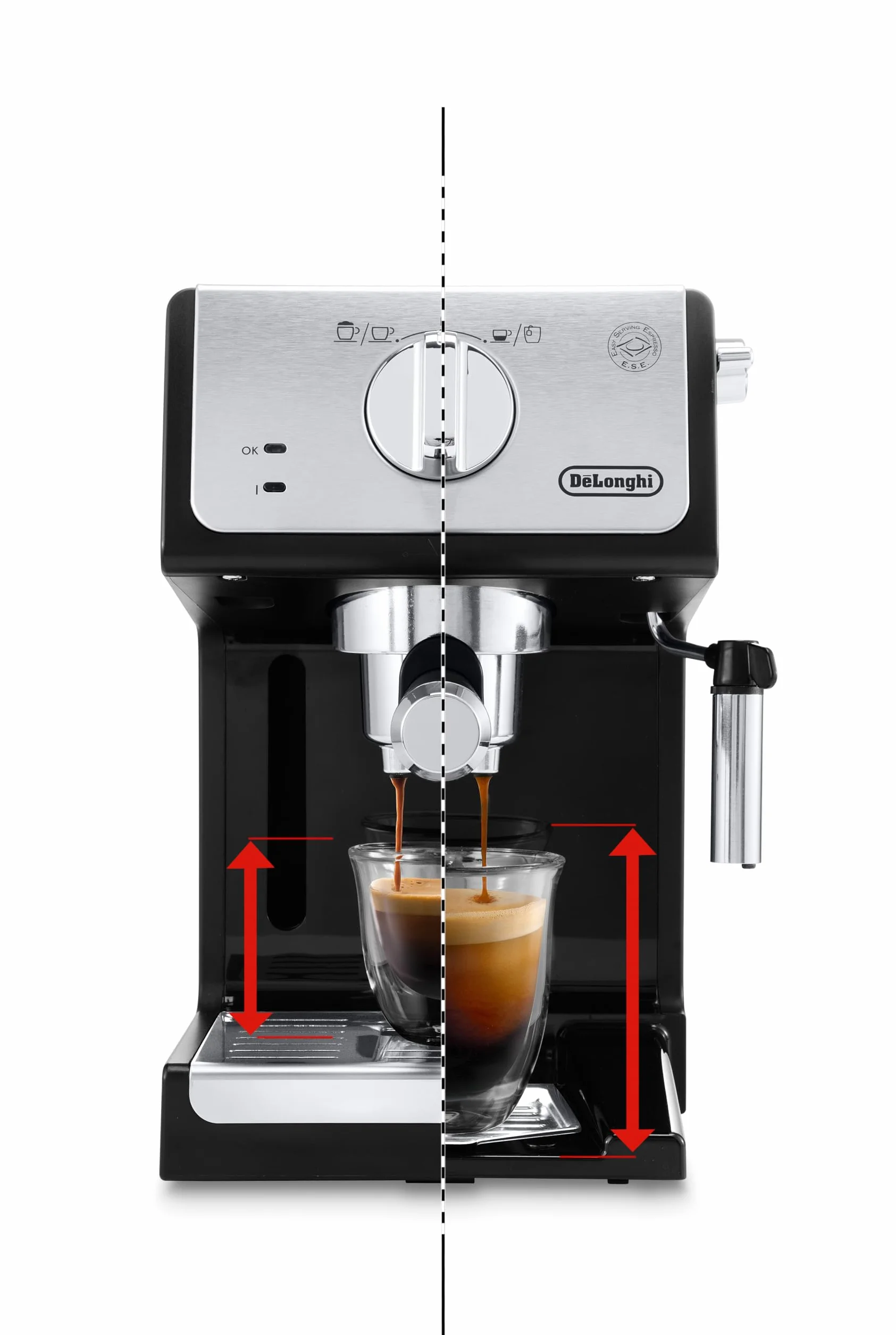 De'Longhi Machine à Café à Pompe, Machine Expresso ECP 33.21.BK, Noir H x L x P : 36 x 31.5 x 25.5 cm