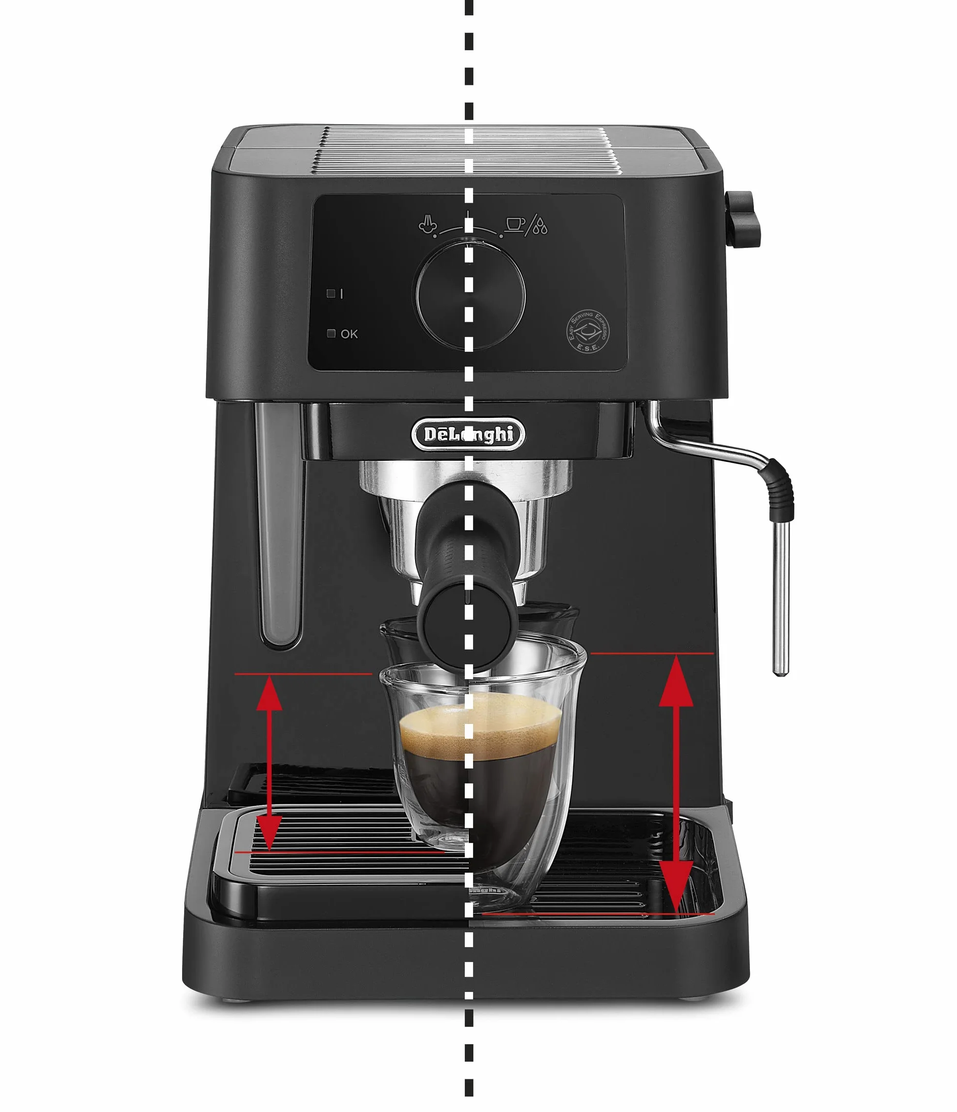 De'Longhi EC235.BK Stilosa Advanced Cafetière à pompe 15 bars 1100 W 1 L Noir