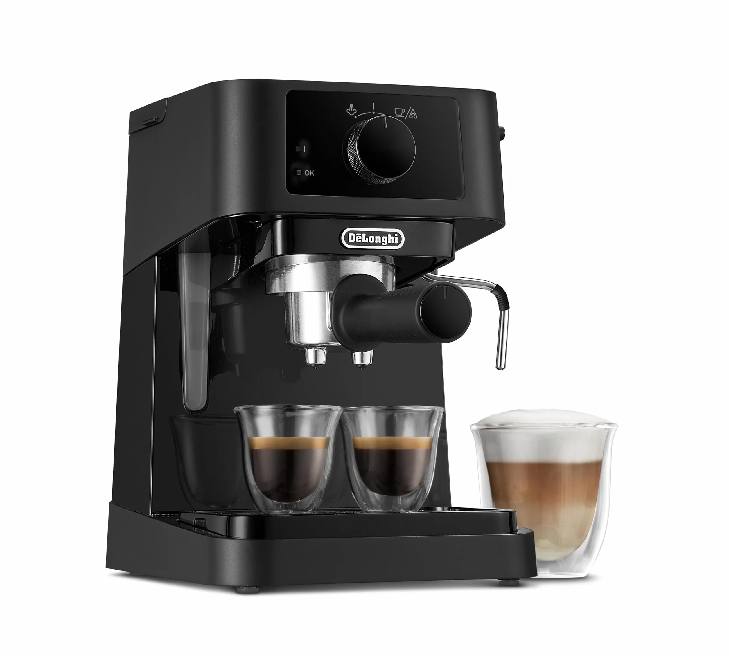 De'Longhi Stilosa EC230.BK, Machine à Expresso avec Bar Barista, Cafetière et Machine à Cappuccino, Noir, 1100 W
