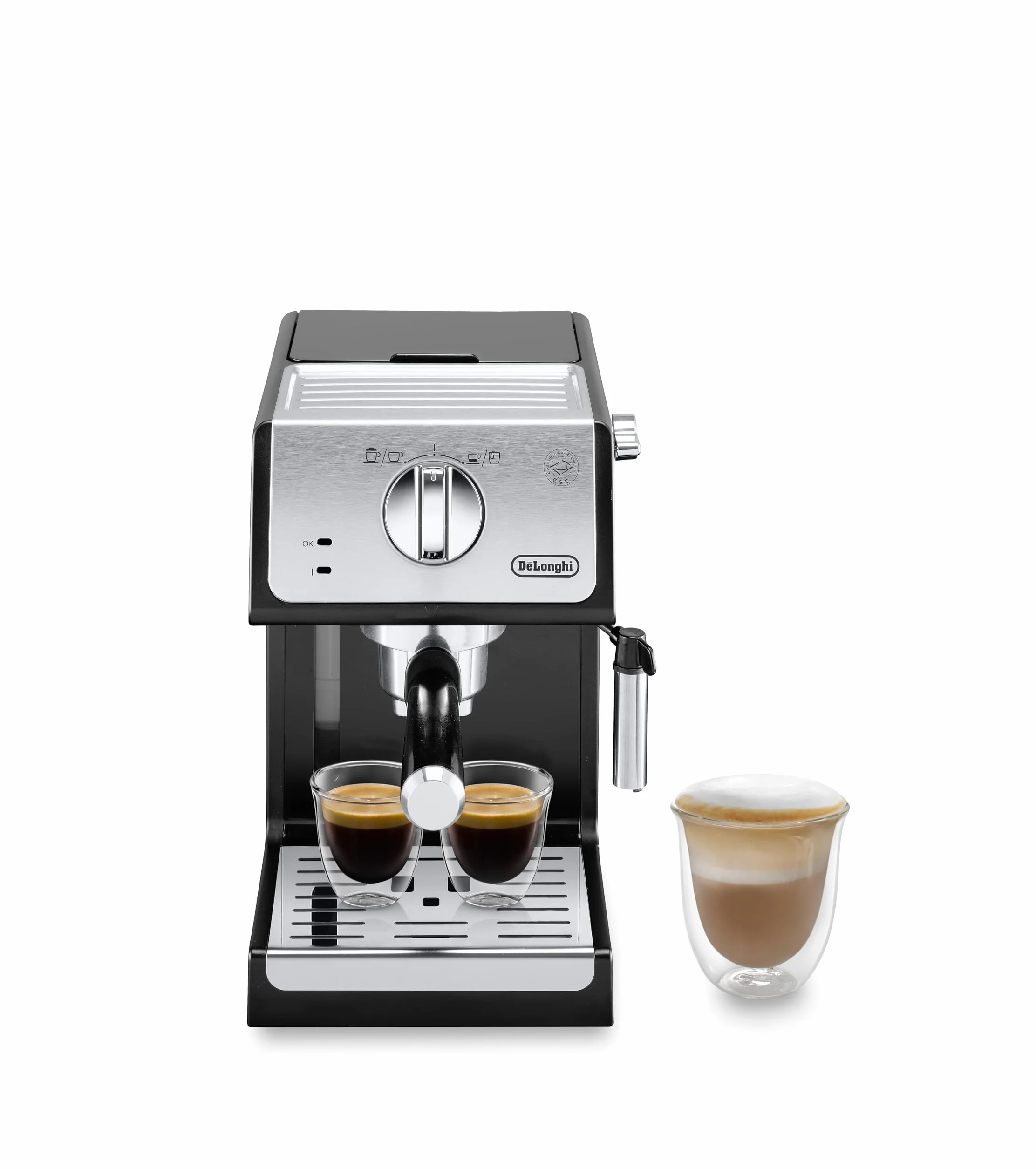 De'Longhi Machine à Café à Pompe, Machine Expresso ECP 33.21.BK, Noir H x L x P : 36 x 31.5 x 25.5 cm
